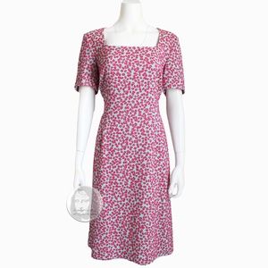 Escada Short-Sleeve Mini Daisy Jacquard Dress EU 40 EUC Spring Summer